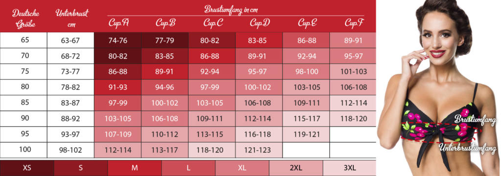 Größentabelle BH Belsira