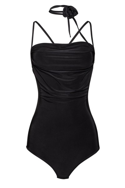 Body schwarz mit Choker-Halskette